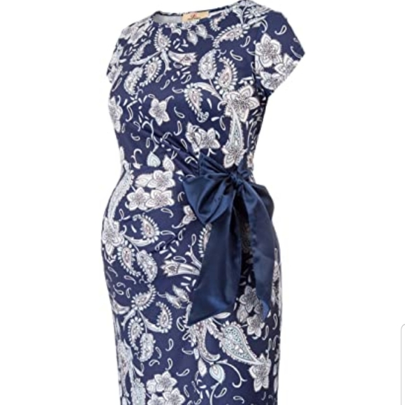 Maternity side tie dress - Picture 1 of 5